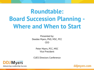 Board Succession Planning – Where & When to Start
